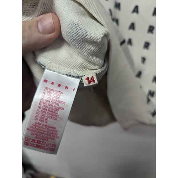 Marni Girls Sweatshirt Logo Spellout Crew-neck Pullover Size Girls 14 - Picture 6 of 7
